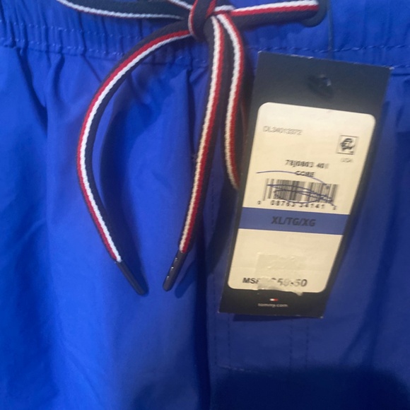NWT TOMMY HILFIGER SWIM TRUNKS XL BLUE - Picture 2 of 5
